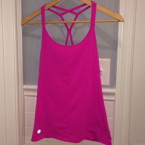 Athleta Strappy Tank in Neon Pink, Small